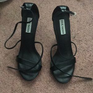 Steve Madden Strappy  Black Heels Size 9